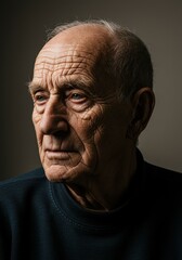 Obraz premium Portrait of Elderly Man in Natural Light