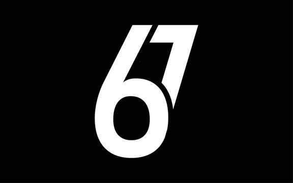 Creative 67 Number Logo Design Service For Your Company