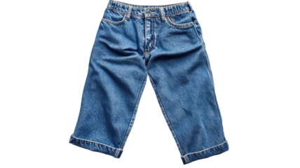 Stylish baggy denim jeans for woman illustration isolated on white background