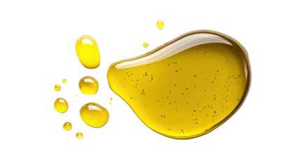 Puddle of olive oil illustration isolated on white background