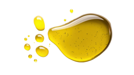 Puddle of olive oil illustration isolated on white background