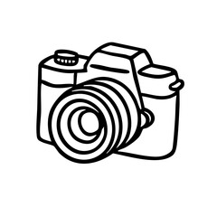 カメラ　線画　手書き