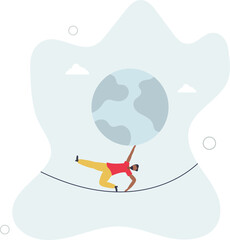 Geopolitical risk, world leader conflict, war and invasion danger causing economic and investment risk, nuclear war tension concept. character life .