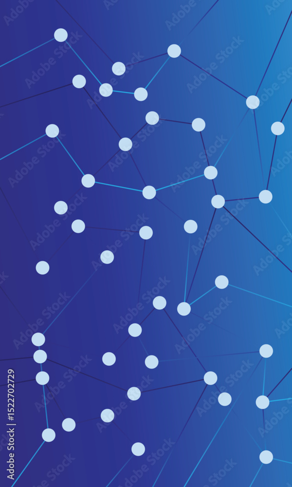 Poster abstract digital background of points, lines and triangles. glowing plexus. big data. network or con