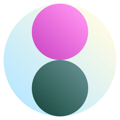 Dyad. Editable vector icon, coloured.