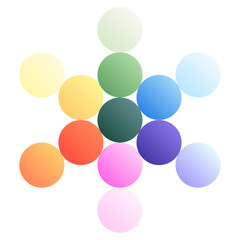 Fruit of life. Editable vector icon, coloured.