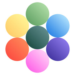 Egg of life. Editable vector icon, coloured.
