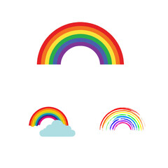 A set of rainbow icon