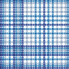 vector seamless pattern with indigo blue theme Heart multi checked texture background pattern for textiles , backgrounds