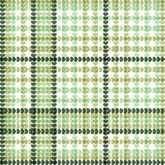 vector seamless pattern with winter green theme Heart multi checked texture background pattern for textiles , backgrounds