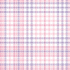 vector seamless pattern with pink and violet theme Heart multi checked texture background pattern for textiles , backgrounds