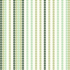 vector seamless pattern with winter green theme Heart Striped texture background pattern for textiles , backgrounds