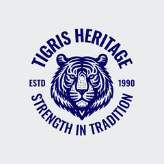 vector illustration of a tiger head logo design