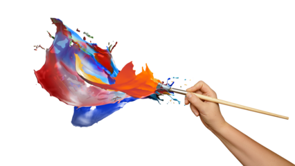 Liquid splash Color design and Paintbrush. Gradient colorful abstract background, luxury abstract for a mobile screen concept, wallpaper, isolated PNG background.