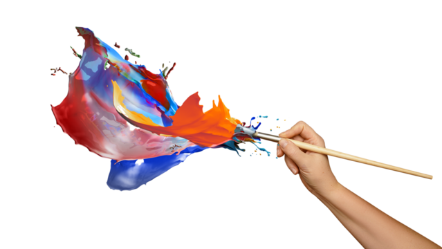 Liquid splash Color design and Paintbrush. Gradient colorful abstract background, luxury abstract for a mobile screen concept, wallpaper, isolated PNG background.