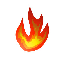 Abstract fiery illustration with vibrant color on a stark dark background