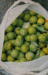 green apples in a market