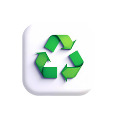Obraz premium Green recycling symbol eco friendly design sustainable future bright hope