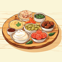 Authentic Middle Eastern Cuisine Concept for Culinary Blogs and Menus