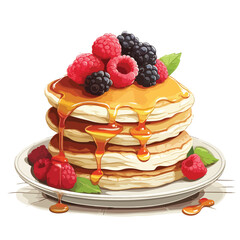 Professional Pancakes and Breakfast Design Vector for Culinary Marketing and Menus