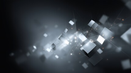 Obraz premium Abstract Geometry in Space: A Fusion of Technology and Light