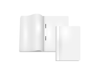 White blank office file folder mockup