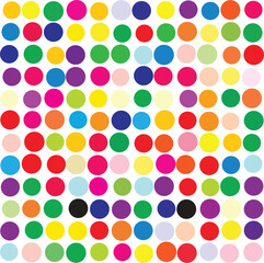 Colorful round random pattern creating a cheerful and vibrant design
