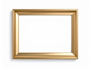 Elegant Gold Picture Frame with Subtle Shadow on White Background (2)