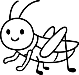 메뚜기 방아깨비 여치 캐릭터 아이콘