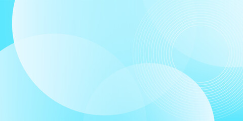 Minimalist banner background, pastel colorful, Light Blue gradations. Circle effect style geometric, abstract background. Vector Illustration