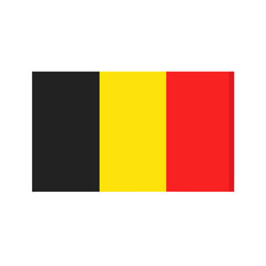 Fototapeta premium Vector illustration of the flag of Belgium, isolated on white background.