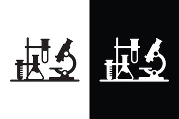Research Lab icon vector on White Background ,Vector Art Illustration on white background.