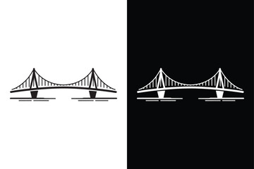 Bridge icon vector on White Background ,Vector Art Illustration on white background.