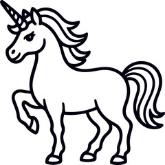 Unicorn Stencil drawing