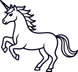 Unicorn Outline Drawing Svg