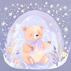 a little cute bear of background