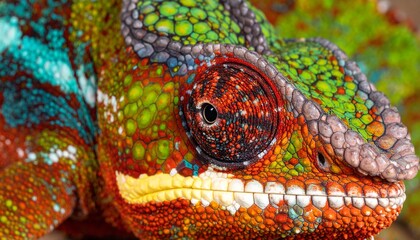 Chameleon skin close-up