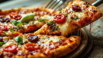 Deliciously Illustrated Pizza, Perfect for a Design Concept