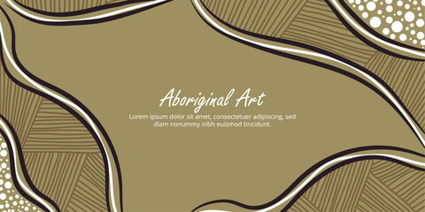 Indigenous-inspired design poster with space for your message