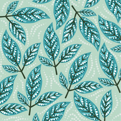 Aboriginal Art Depicting Bush Leaves and Natural Healing