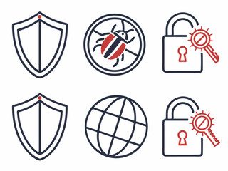 Creative Minimalist Flat Vector Pack Cyber Security (4) Icon