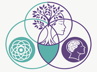 Elegant Abstract Mental Health And Wellness Vector Concept (2) Vector