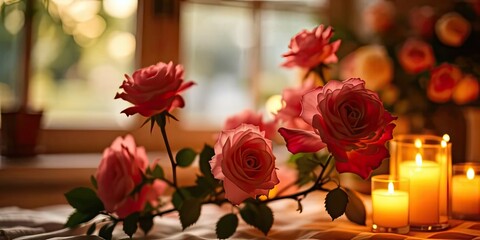 Romantic Rose Bloom by Windowlight Candles