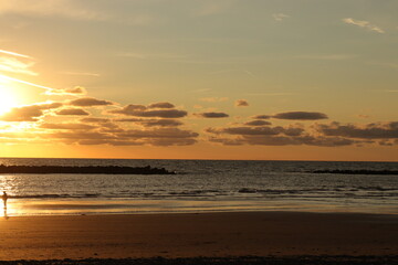 sunset on the beach
