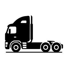 Truck tractor icon, vector illustration