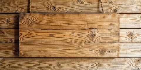 Rustic Wooden Sign Board with Empty Space for Design