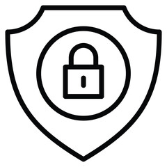 Protection Icon Line Vector Illustration