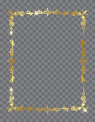 Decorative Gold Border Element