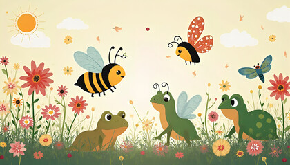 Set of Insect flat design