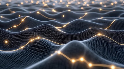 Abstract Global Network of Technology Connections and Data Exchange







